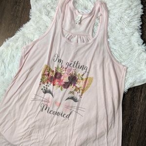 Blush, Bride, Cat, Meowied, Graphic Tank!